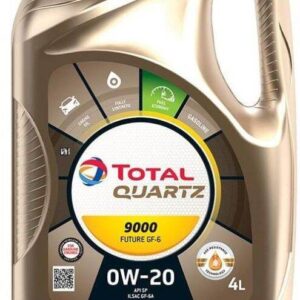 Aceite Total Quartz 9000 0W20 Full Sintético – 4 Litros | Lubricante Premium para Motores Gasolina