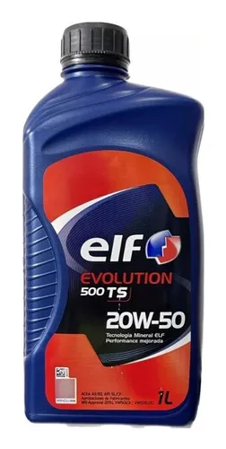Aceite ELF Evolution 500FT 20W50 Mineral – 1 Litro | Lubricante Multigrado para Motores Gasolina y Diésel